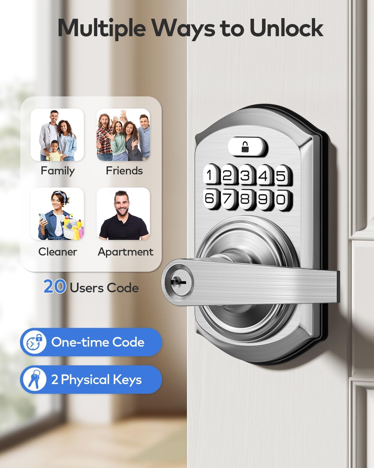 Keyless Entry Door Lock with Keypad - Image 2
