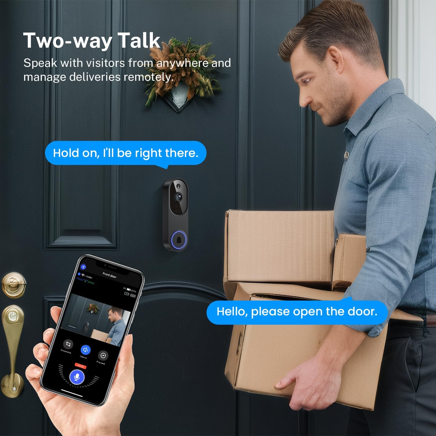 1080p Wireless Video Doorbell Camera - Image 3