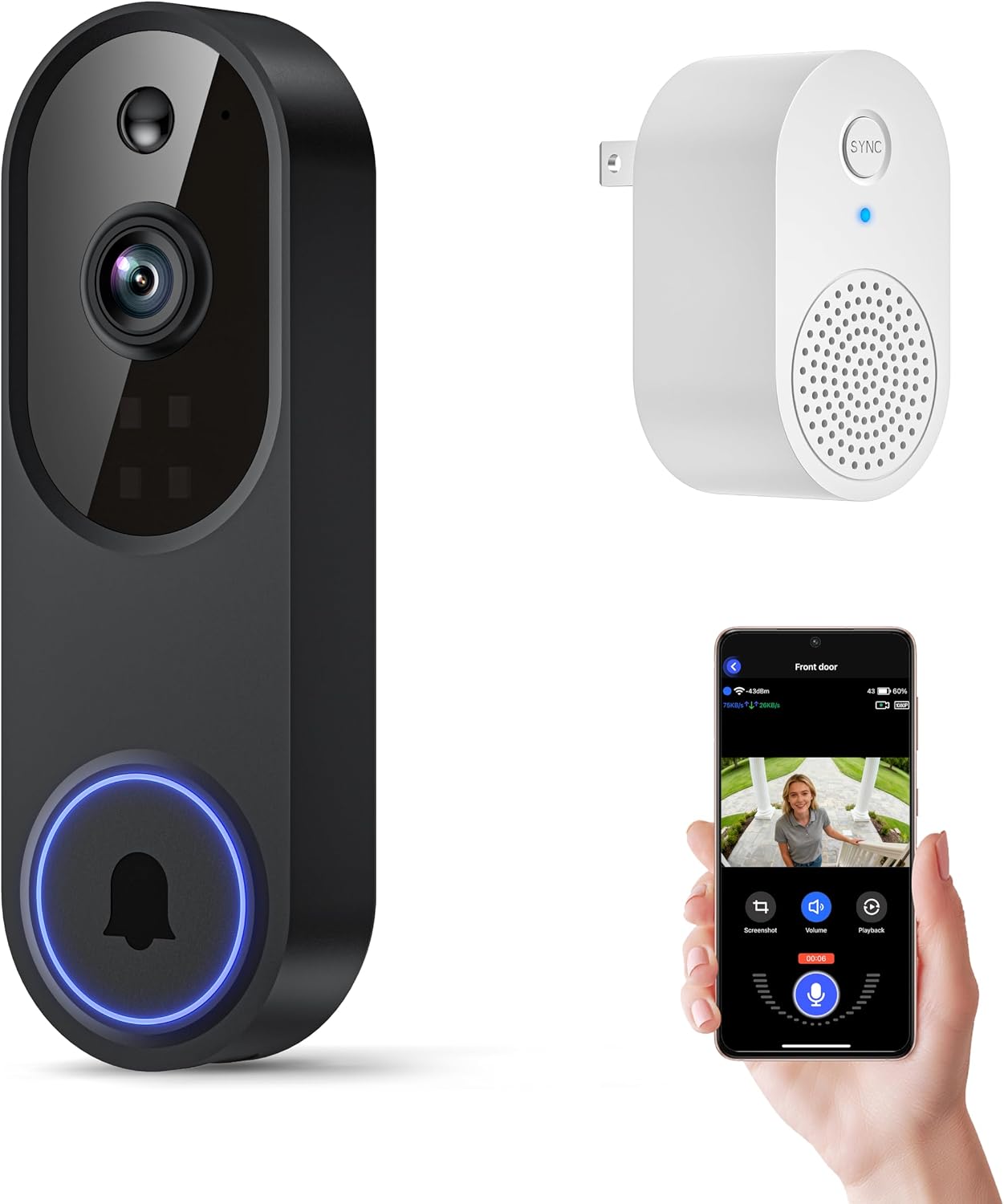 1080p Wireless Video Doorbell Camera