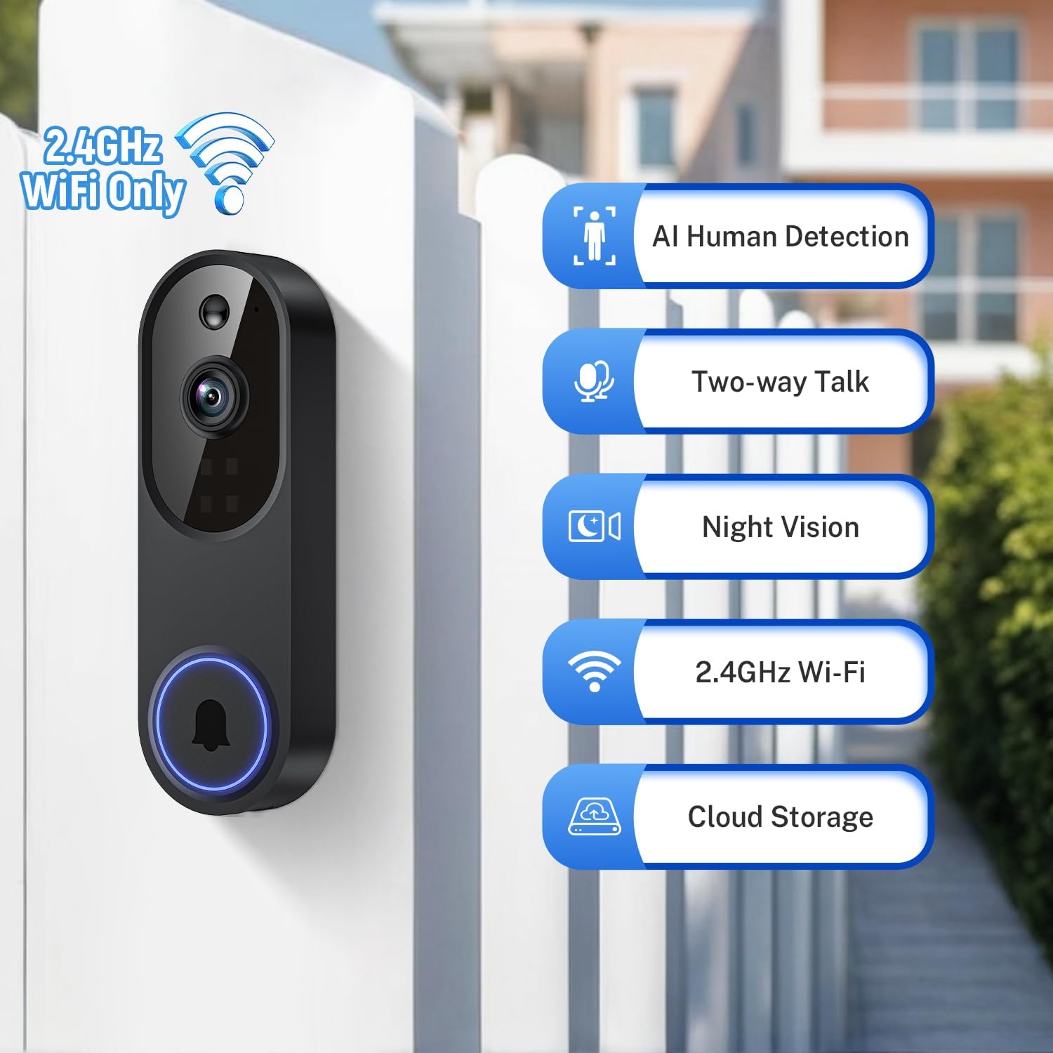 1080p Wireless Video Doorbell Camera - Image 2