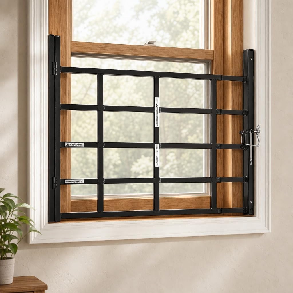 Adjustable 4-Bar Window Security Grill - Image 3