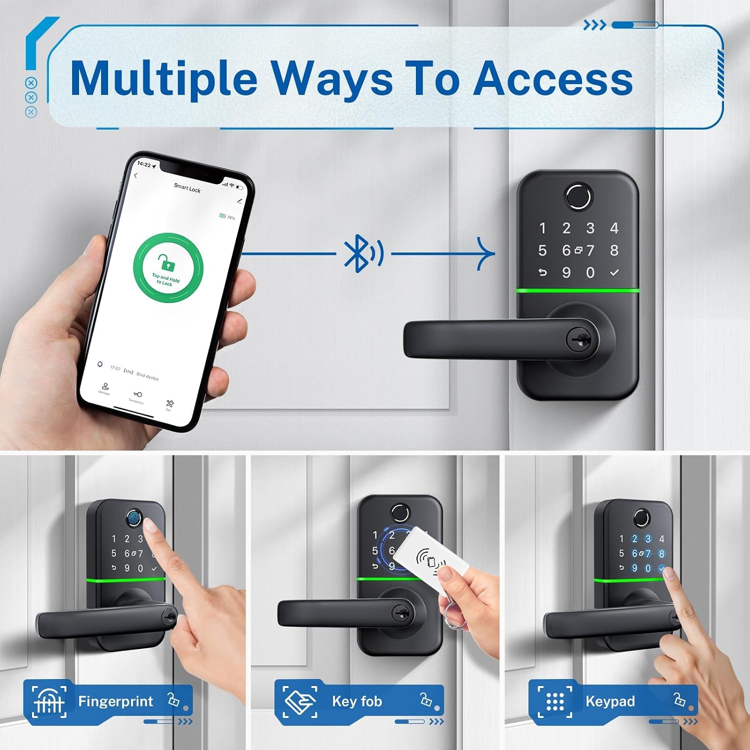 Keypad Smart Door Lock with Handle - Image 2